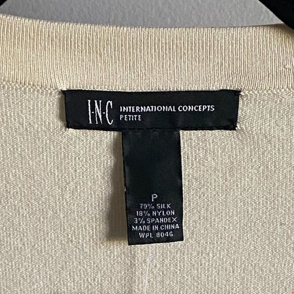 International Concepts Petite Womens SIlk Sequin Trim Cardigan Shrug-Cream-NWF - Picture 2 of 7